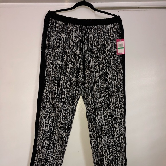 NWT SZ L Vince Camuto Tuxedo Drawstring Pants - Picture 6 of 7